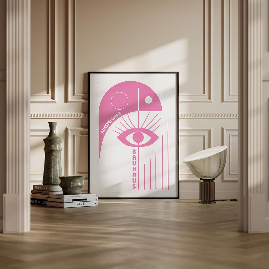 Oog en lijnen – moderne Bauhaus wandkunst als poster