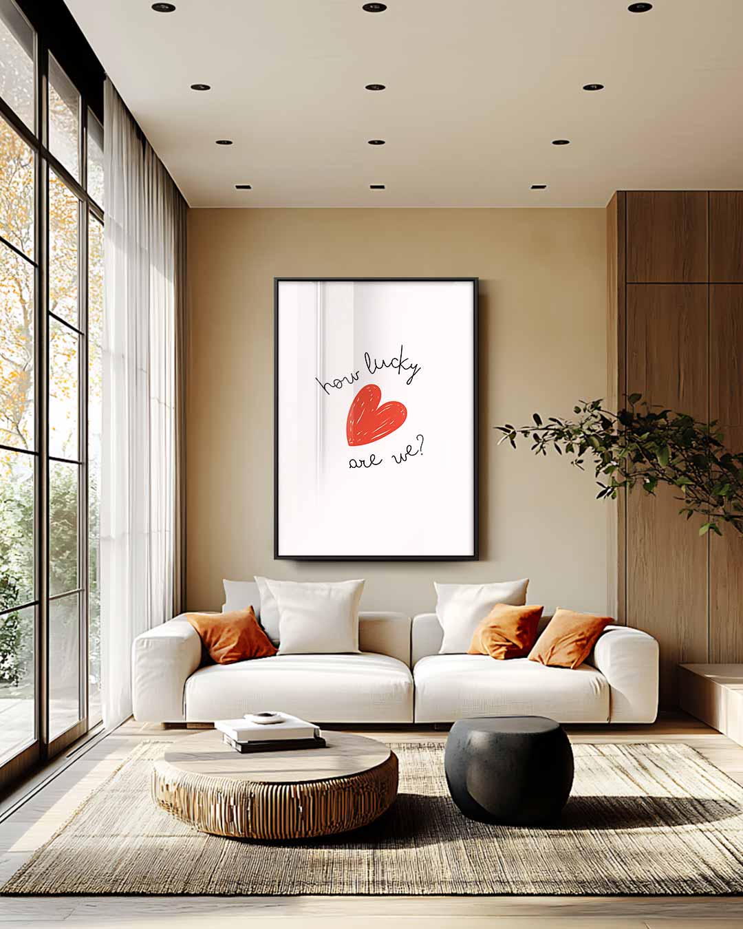 Hart van Geluk – staand kunstwerk voor modern interieur