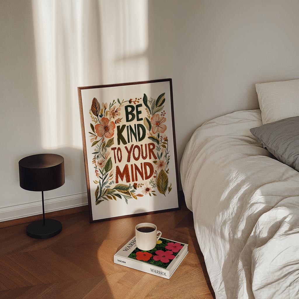 Bloemenposter met Inspirerende Tekst – kinderposter in staand formaat