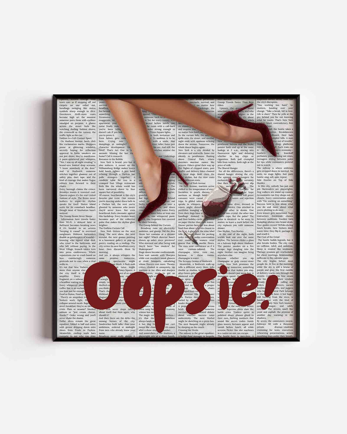 Oopsie – Pop Art vierkante poster als wanddecoratie