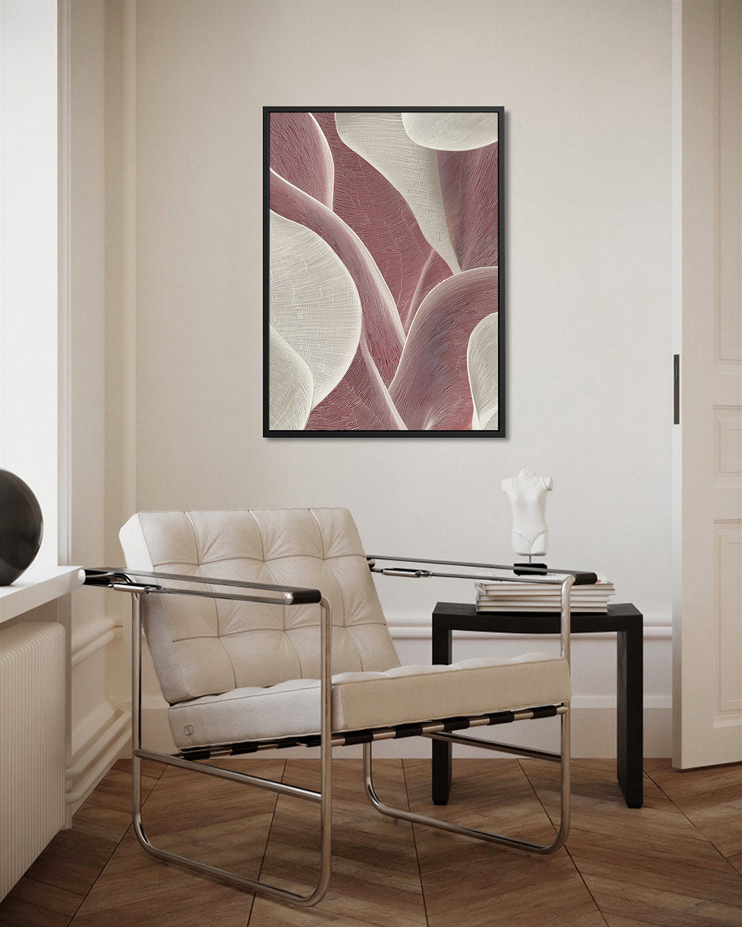 Golvende lijnen – kunstwerk als stijlvolle wanddecoratie