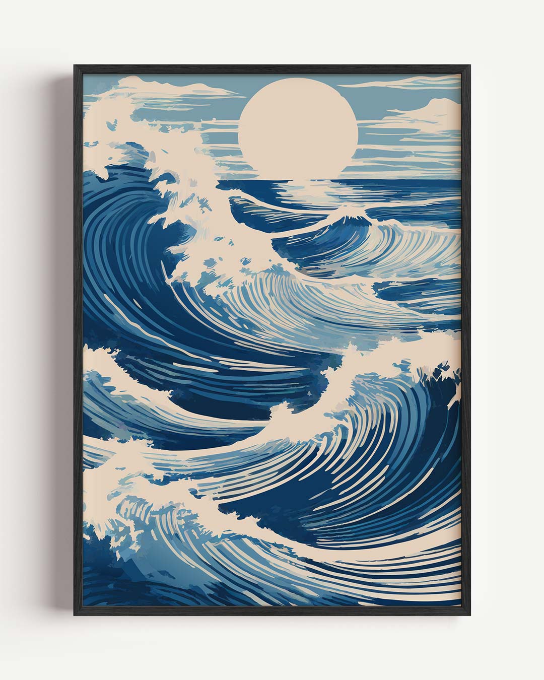 Kunstzinnige Oceaangolven – zomer portret poster als wanddecoratie