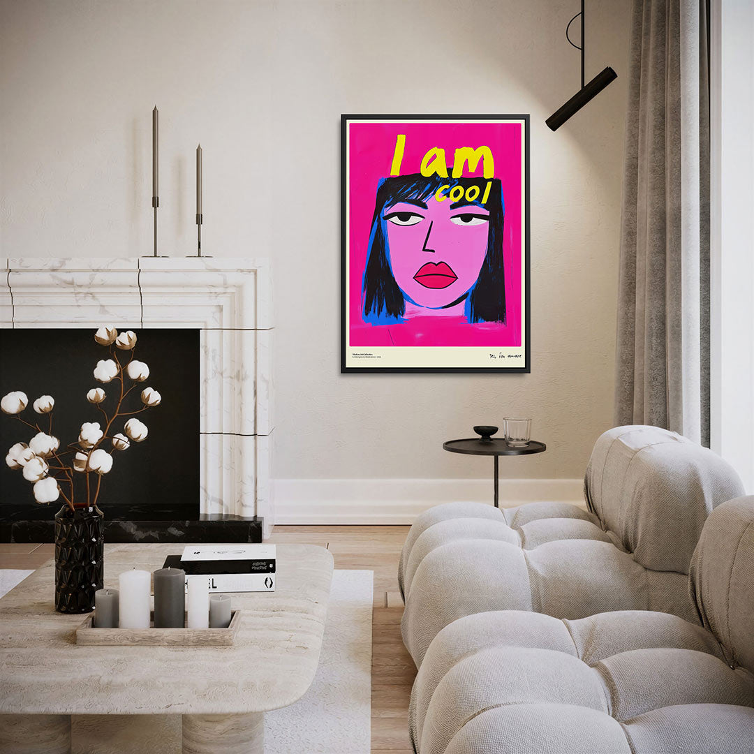 Portret illustratie – moderne staande wandkunst