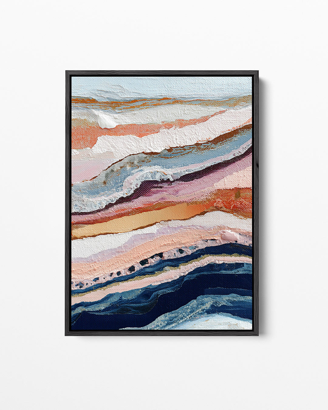 Gelaagde kleurencompositie – staand wanddecoratie kunstwerk
