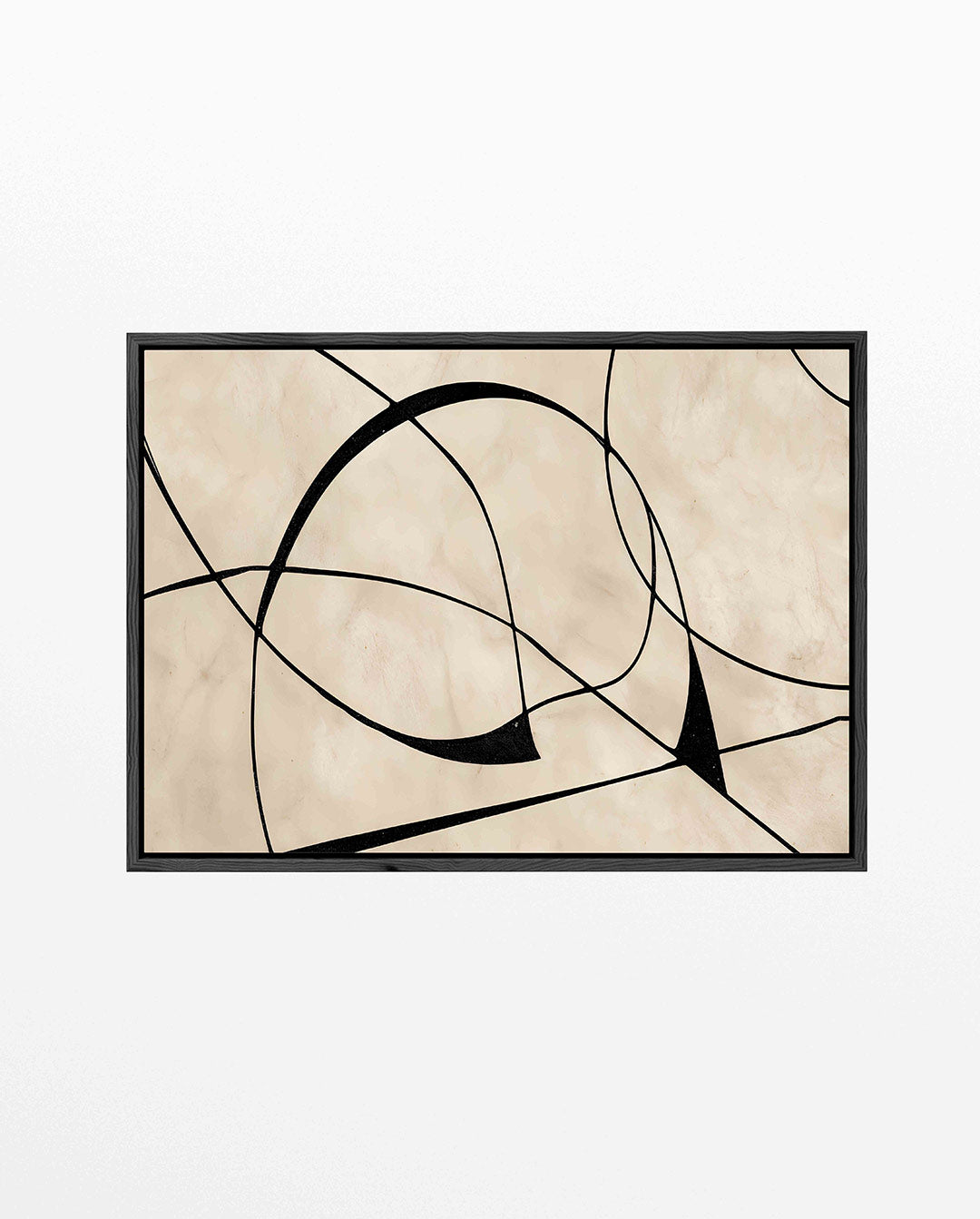 Organische lijnen – liggend abstract kunstwerk