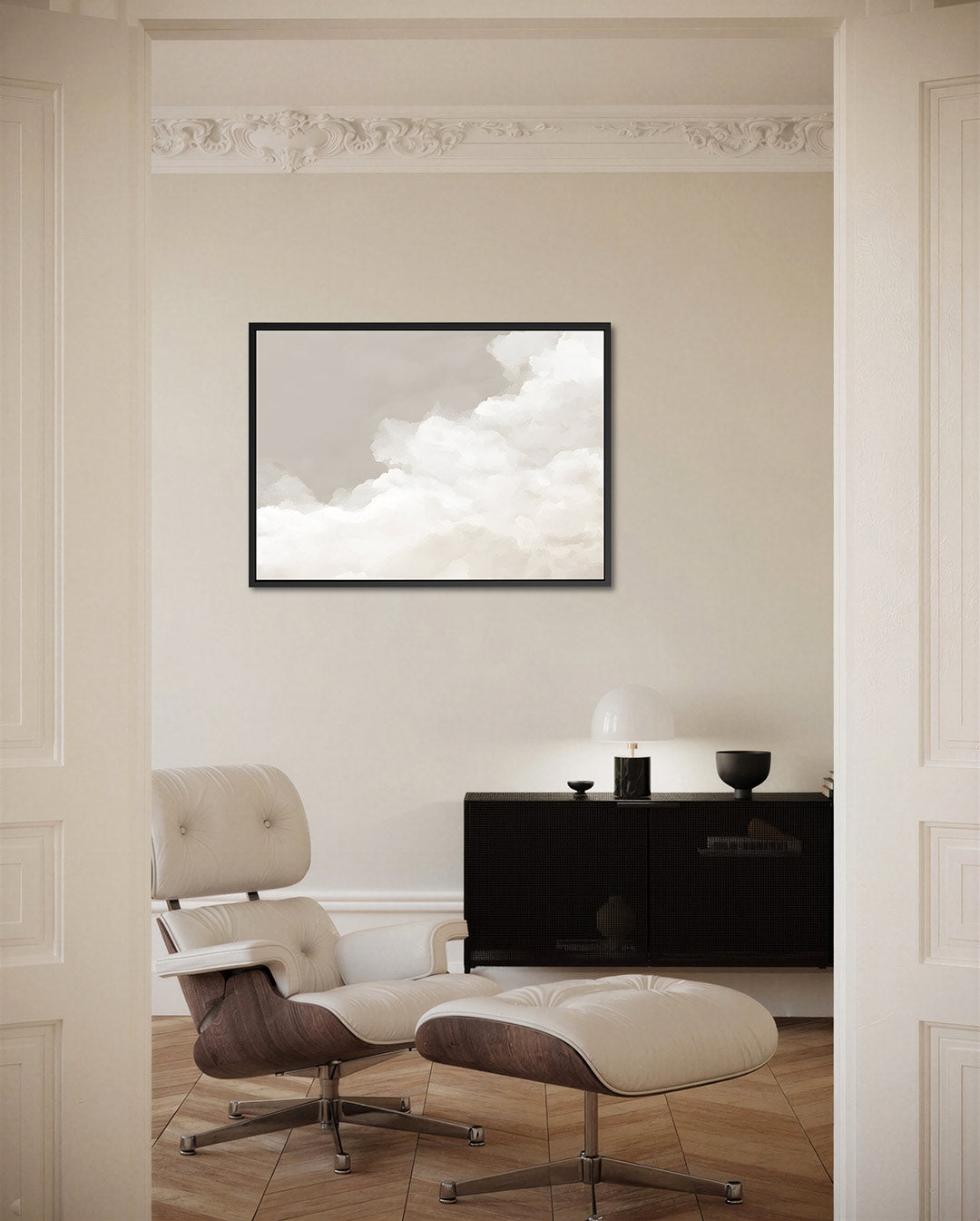 Zachte wolken – liggende wanddecoratie