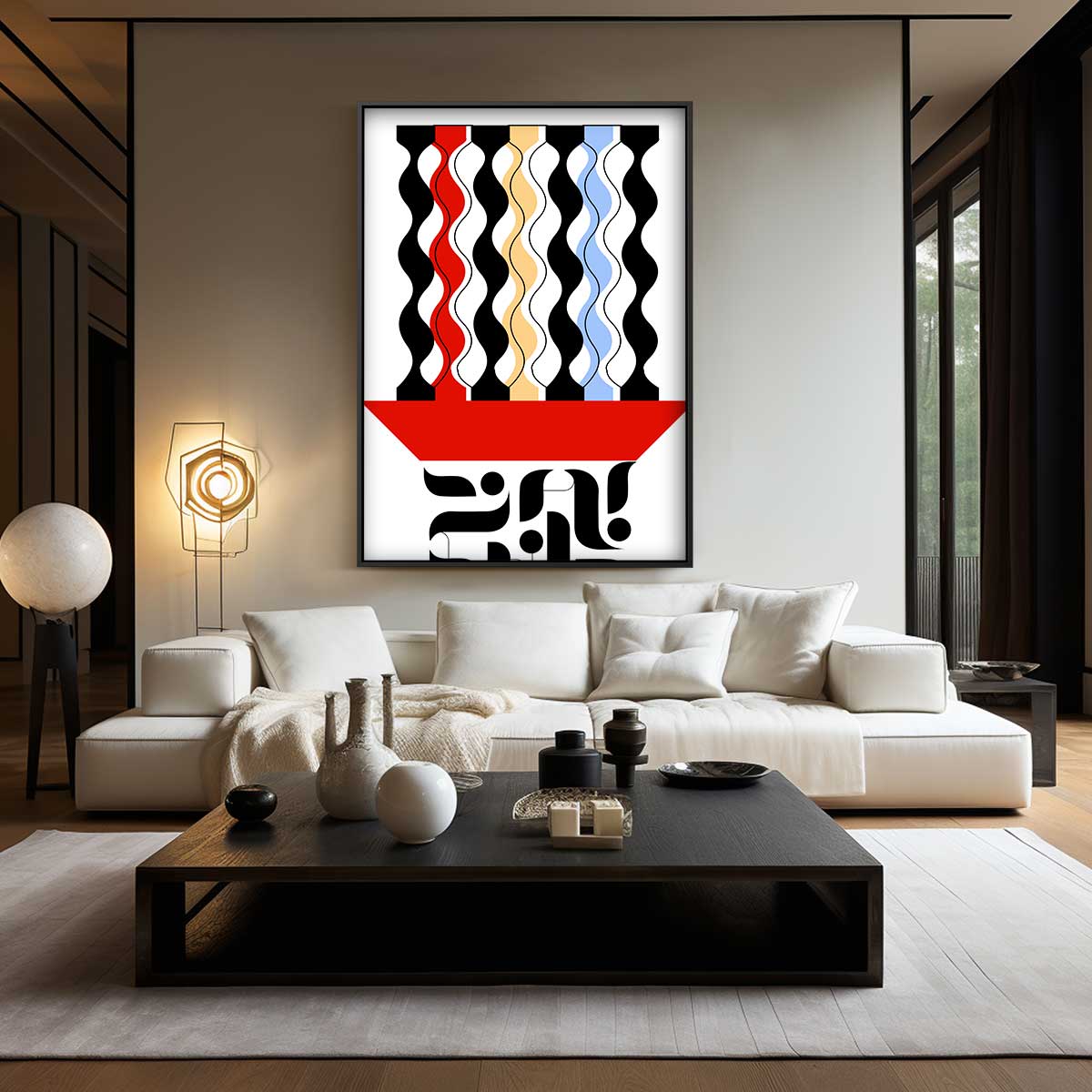 Golvende Harmonie – modern portret kunstwerk van WallArtistic