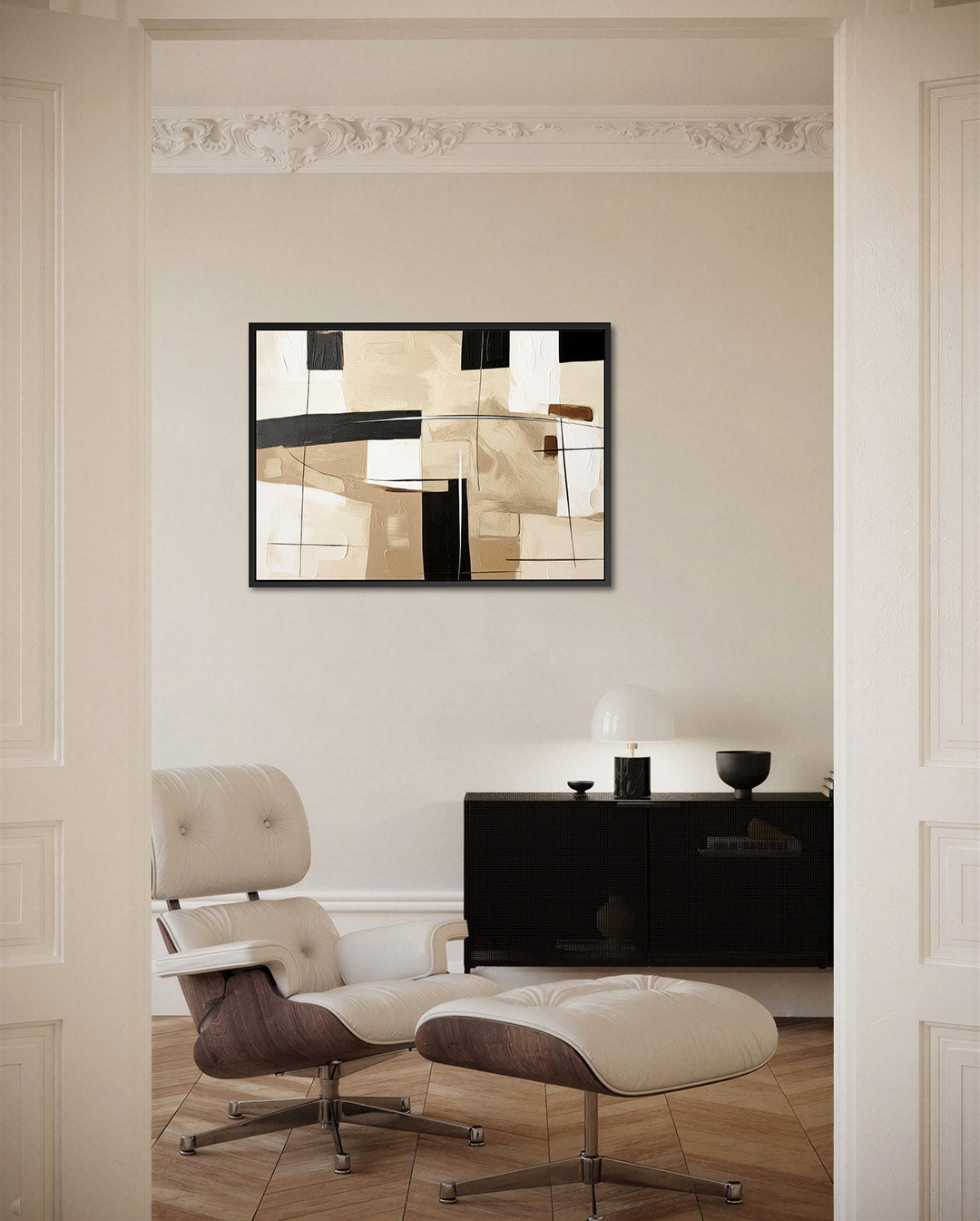 Geometrische vormen – liggende wanddecoratie