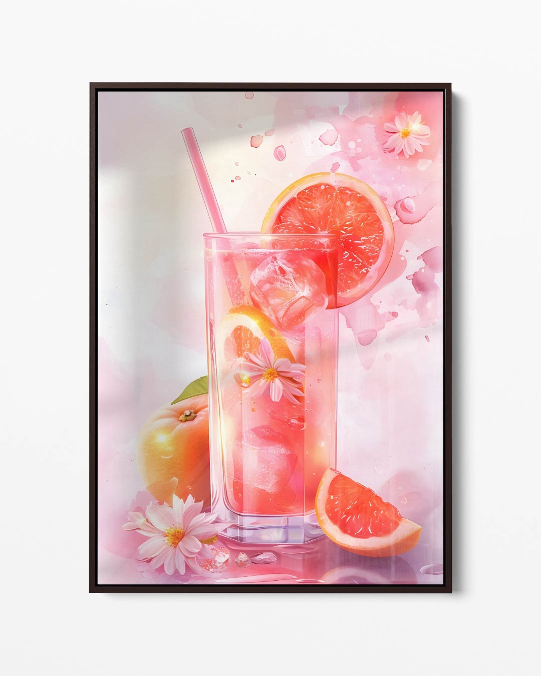 Zomerse Grapefruit Verfrissing – portret kunstwerk als wanddecoratie
