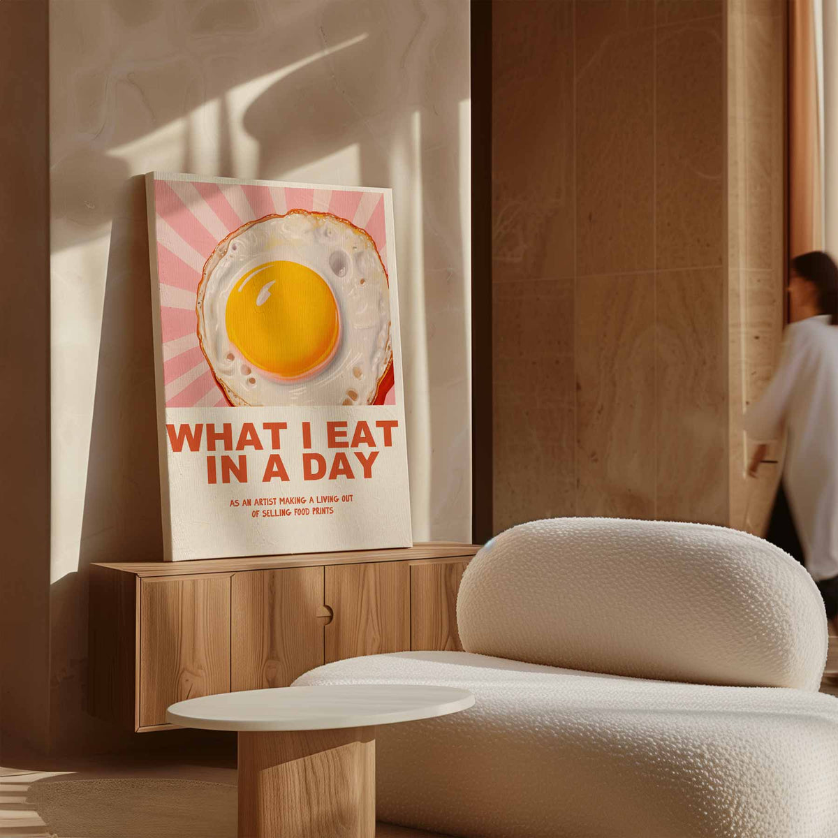 Sunny Side Up Delight – dibond kunstwerk als wanddecoratie