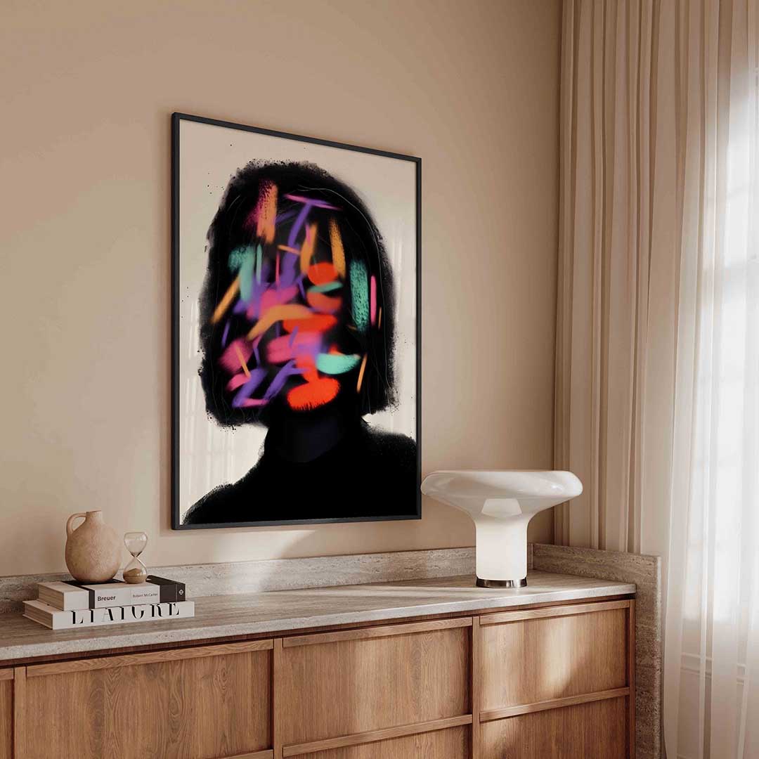 Abstracte vormen – urban poster in staand formaat