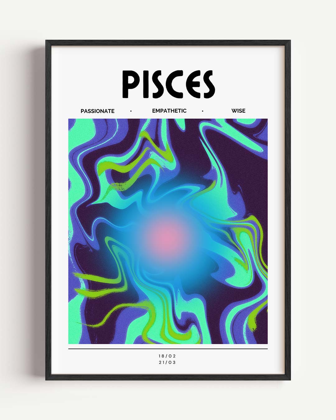 Pisces – mindful portret poster als wanddecoratie