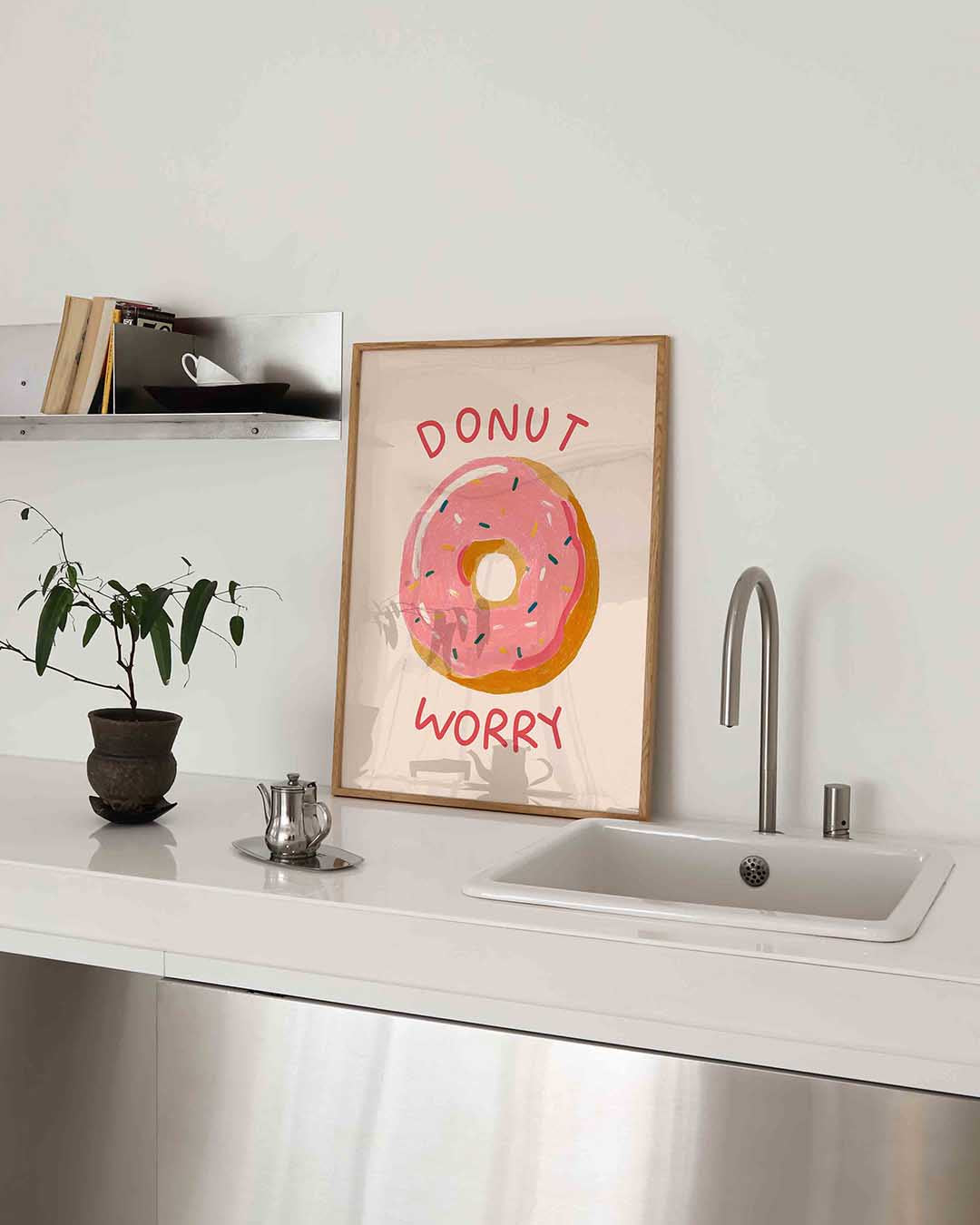 Donut worry – keukenposter in staand formaat