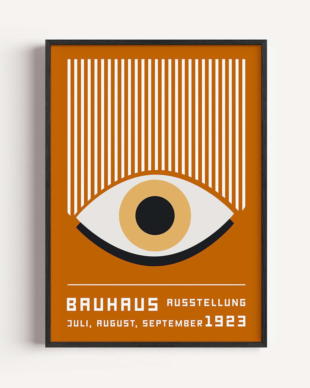 Oog en lijnen – staande Bauhaus poster als wanddecoratie