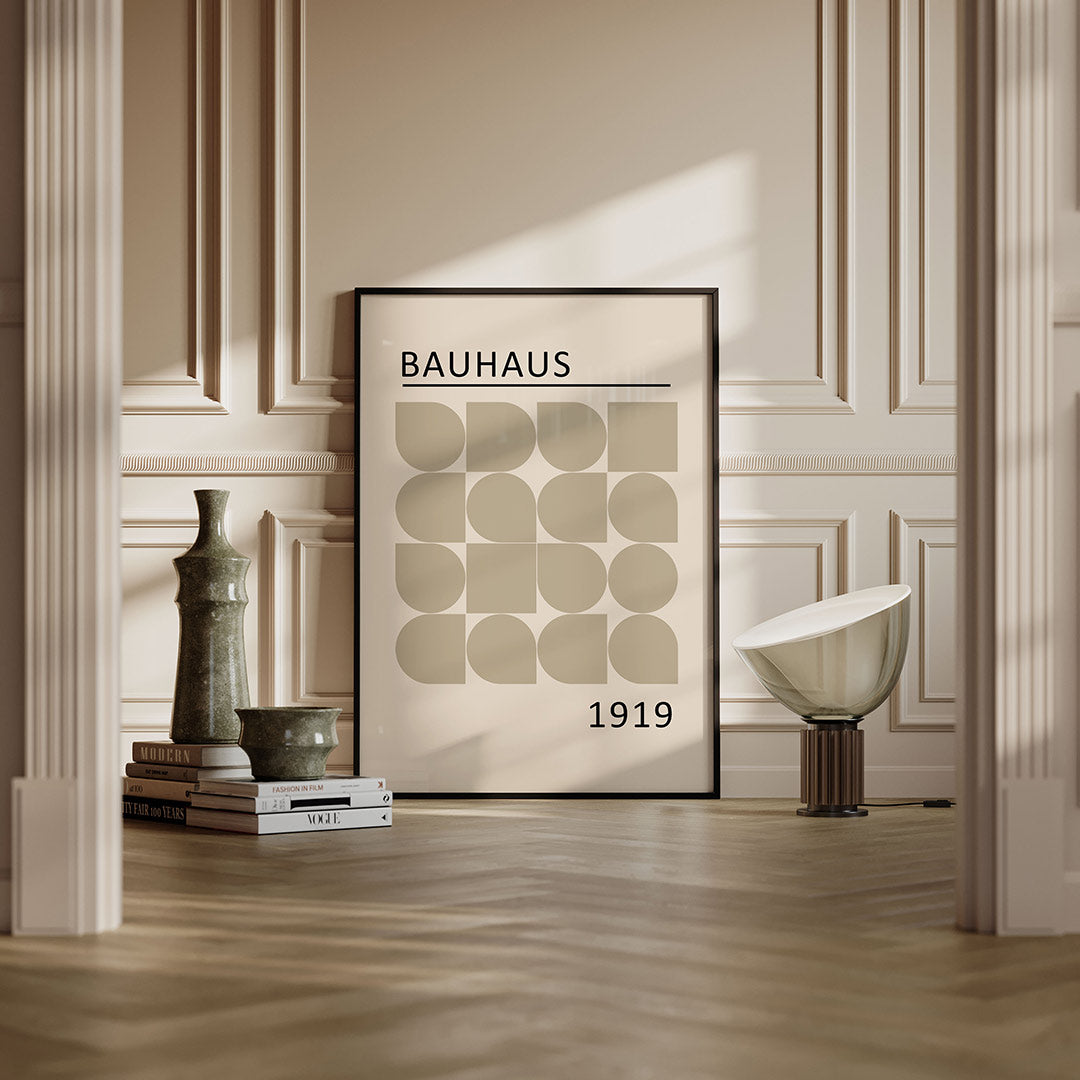 Vormritme en balans – moderne Bauhaus wandkunst als poster