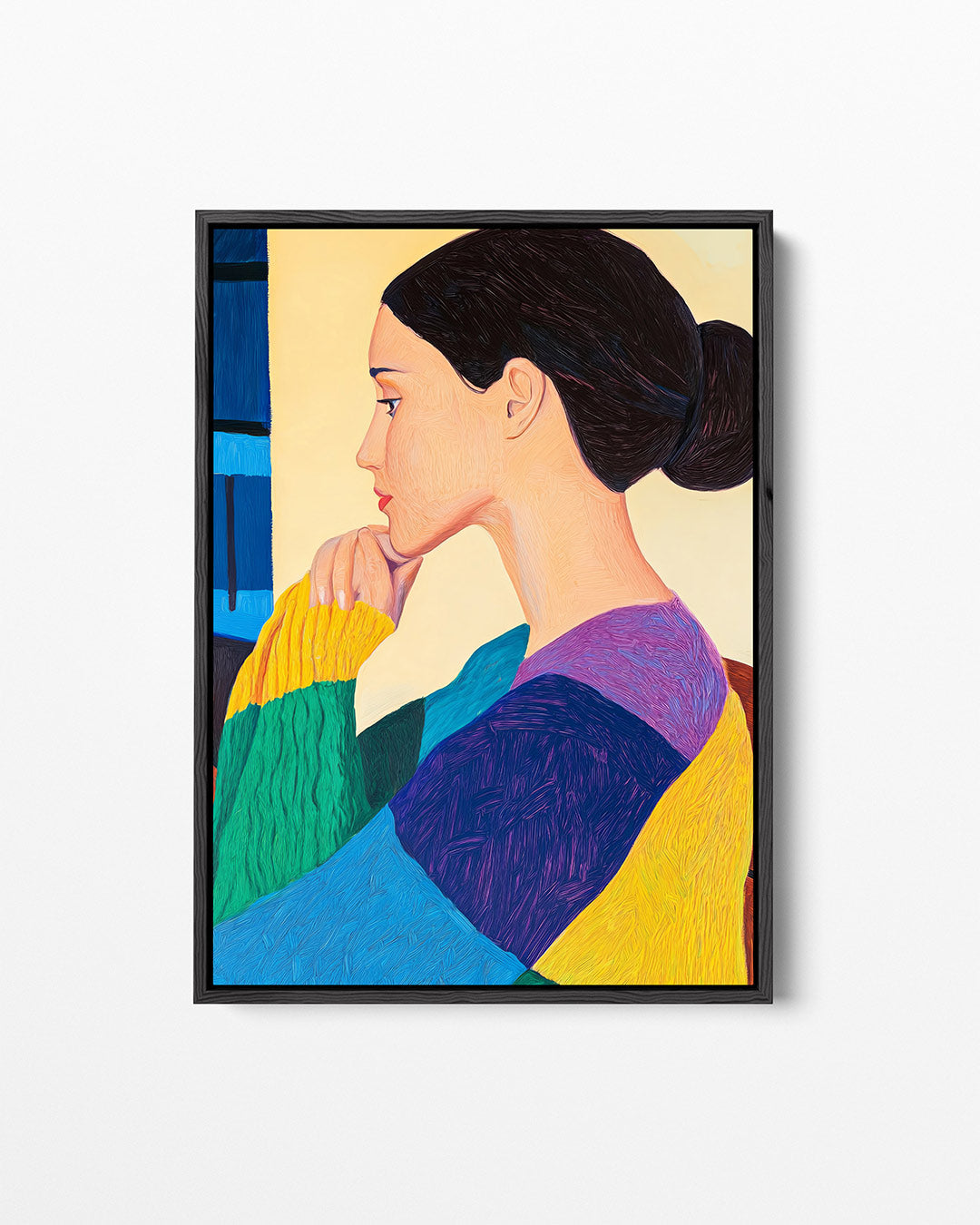 Kleurrijk portret – staand wanddecoratie kunstwerk