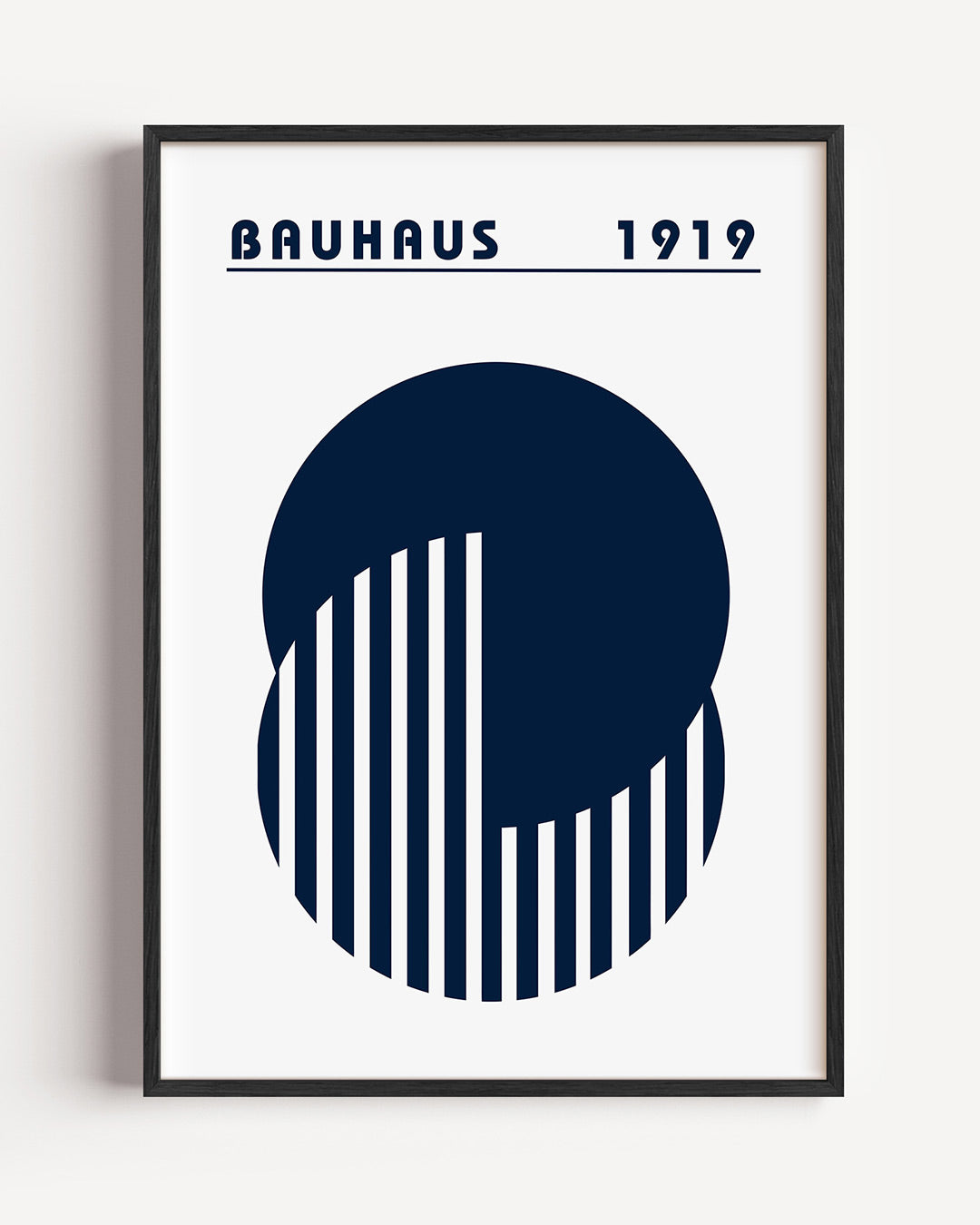 Cirkel en lijnen – staande Bauhaus poster als wanddecoratie