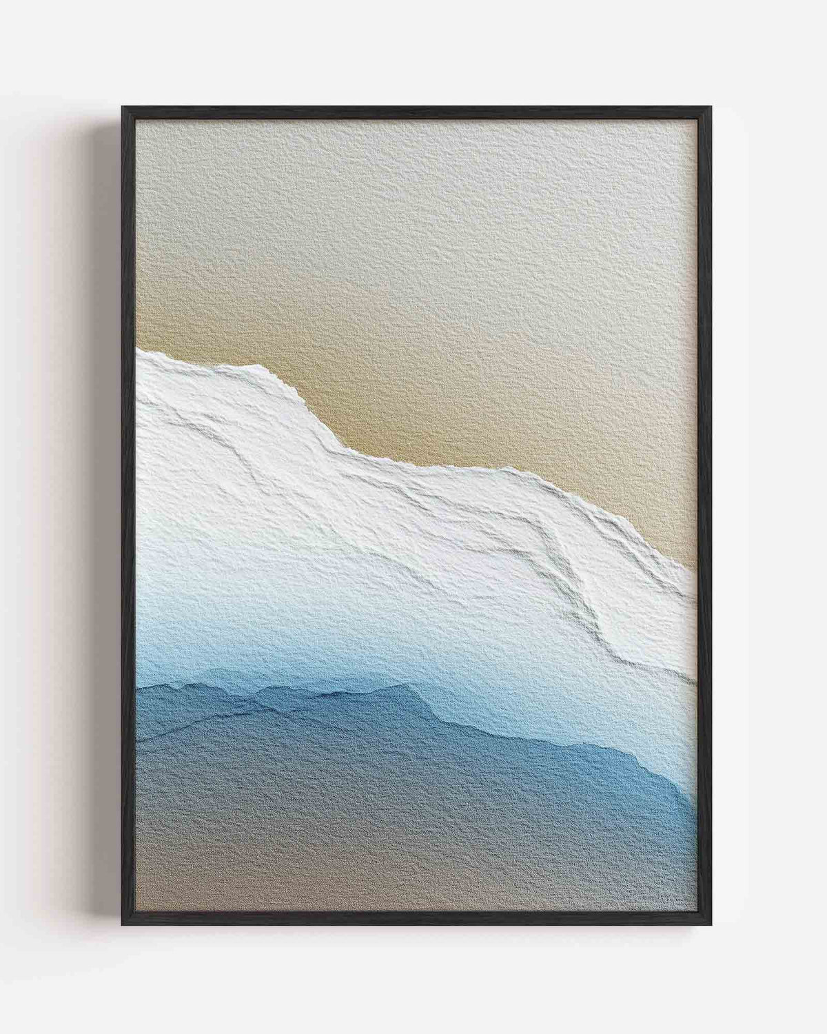 Gelaagde bergen – abstracte portret poster als wanddecoratie