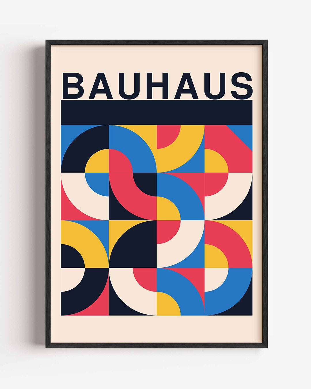 Vorm en kleur – staande Bauhaus poster als wanddecoratie
