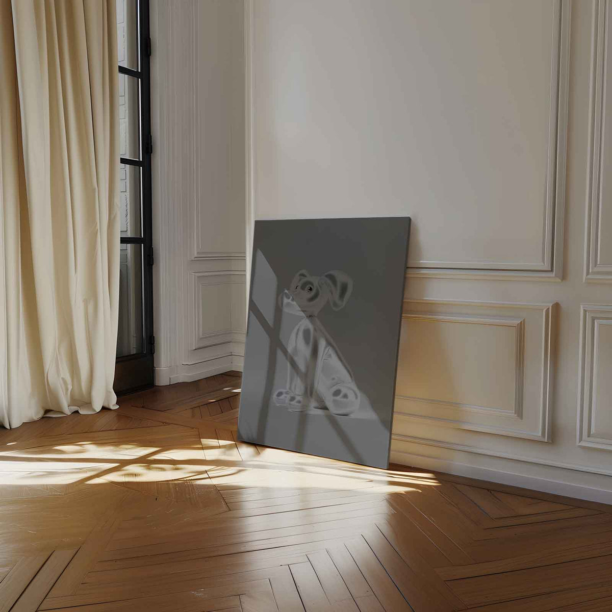 Opblaasbare Hond Sculptuur – staand kunstwerk voor modern interieur