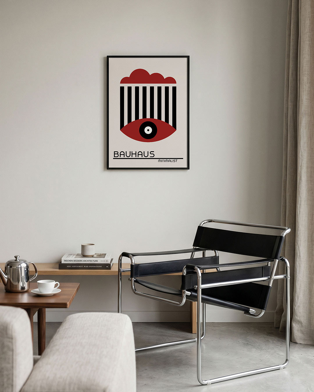Vorm en balans – geometrische Bauhaus poster in staand formaat