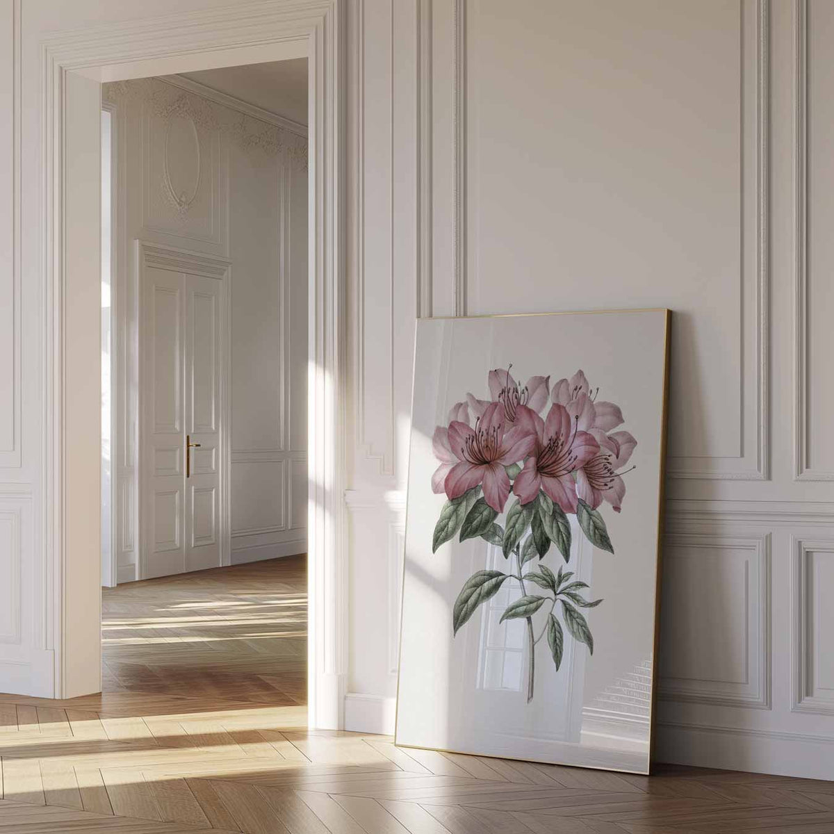 Elegante Bloemenpracht – vintage poster als sfeervolle wanddecoratie