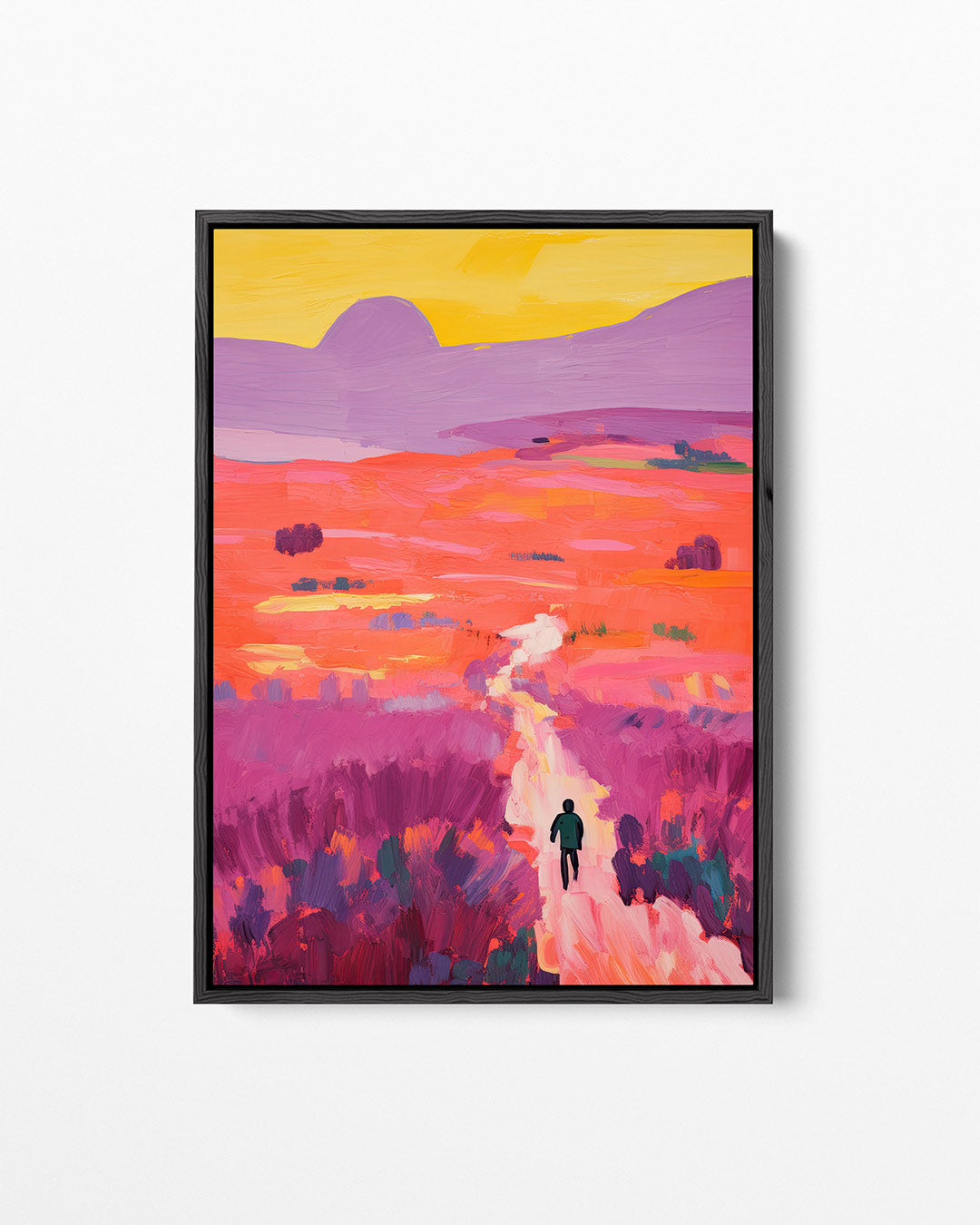 Kleurrijke landschap wandeling – staand wanddecoratie kunstwerk