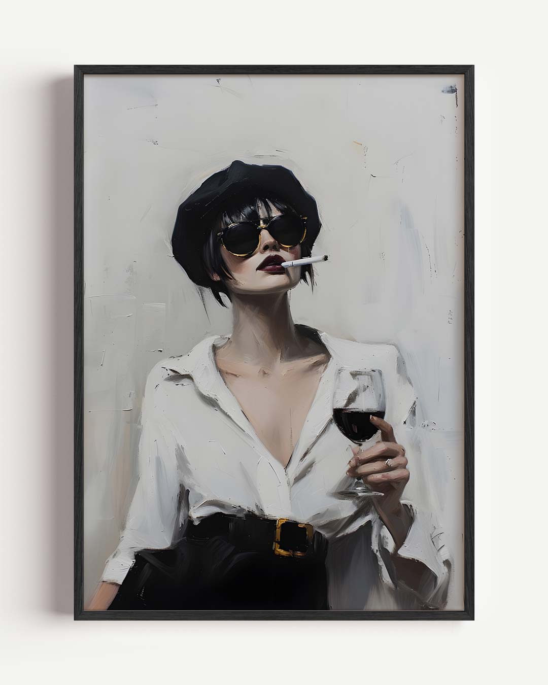Stijlvolle Stedelijke Chic – Popart en Streetart portret poster als wanddecoratie