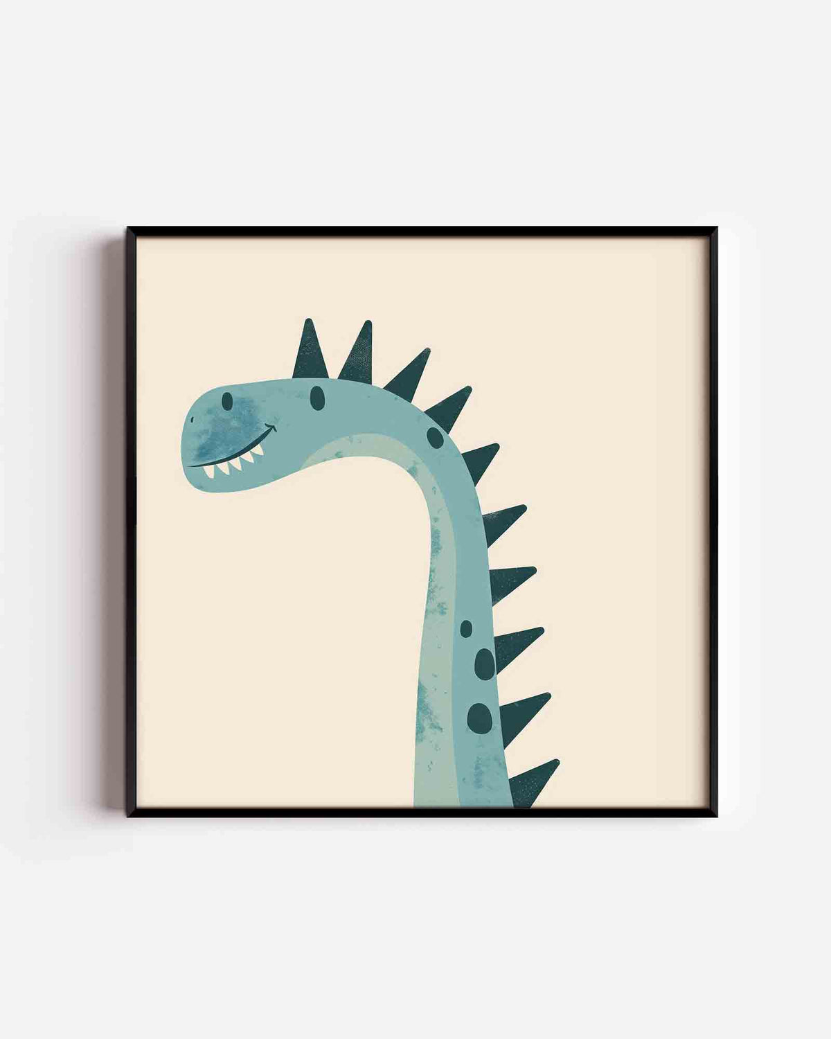 Dinosaurus met stekels – vierkante kinderposter als wanddecoratie