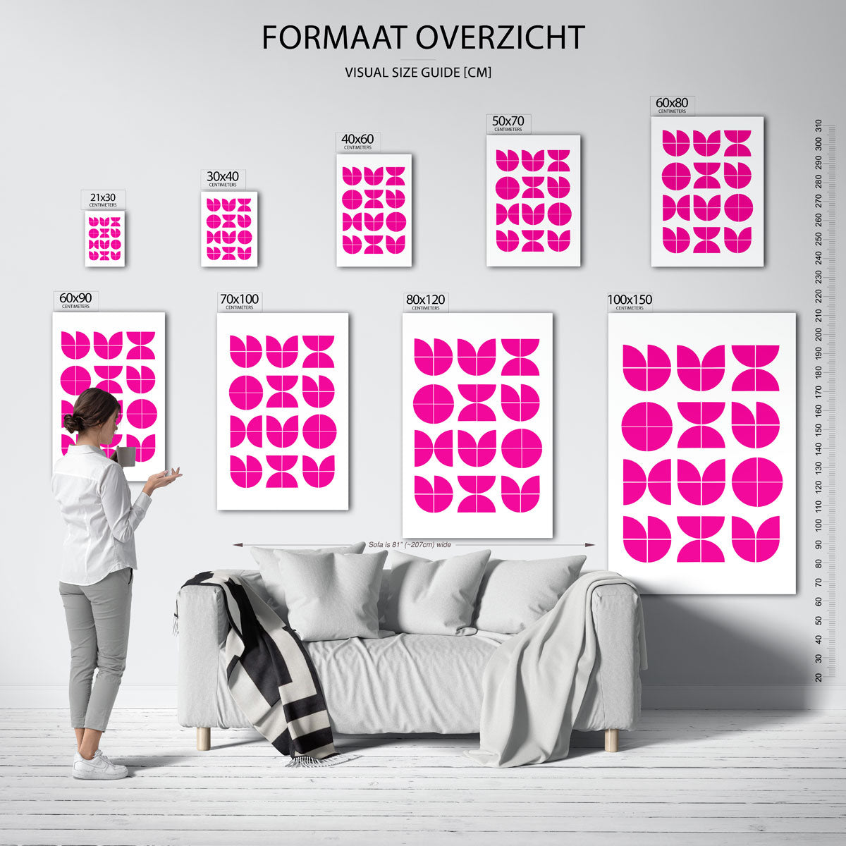 – geometrische poster in Bauhaus-stijl van WallArtistic