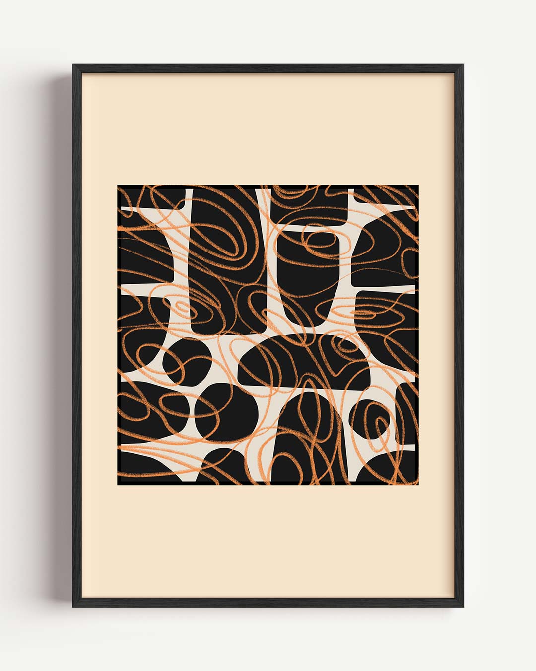 Abstracte Swirl Patronen – kleurrijke abstracte portret poster als wanddecoratie