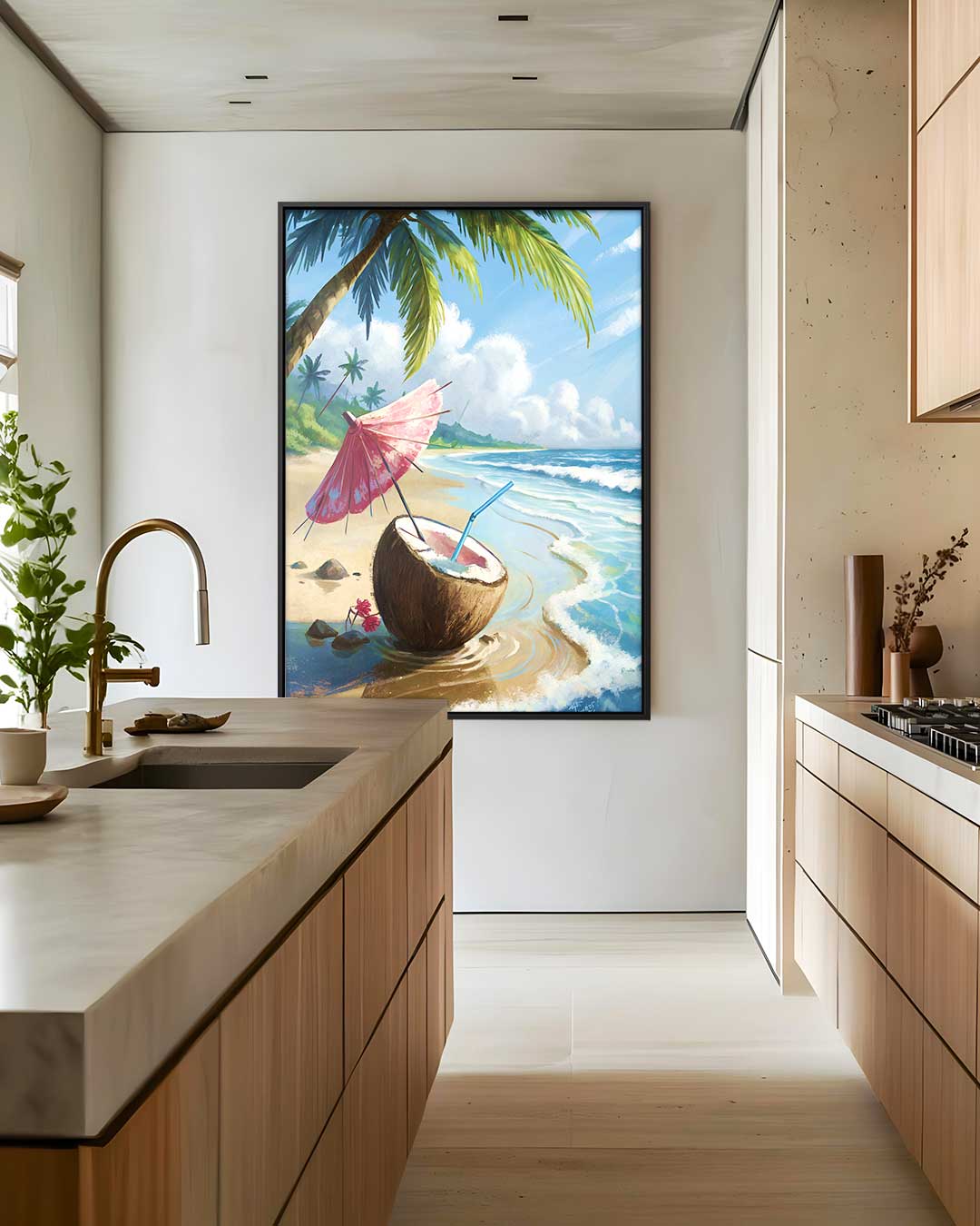 Tropische Dagdroom – canvas wanddecoratie in portret formaat
