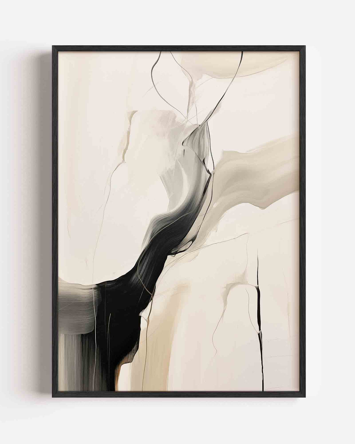 Abstracte lijnen – zacht abstracte portret poster als wanddecoratie