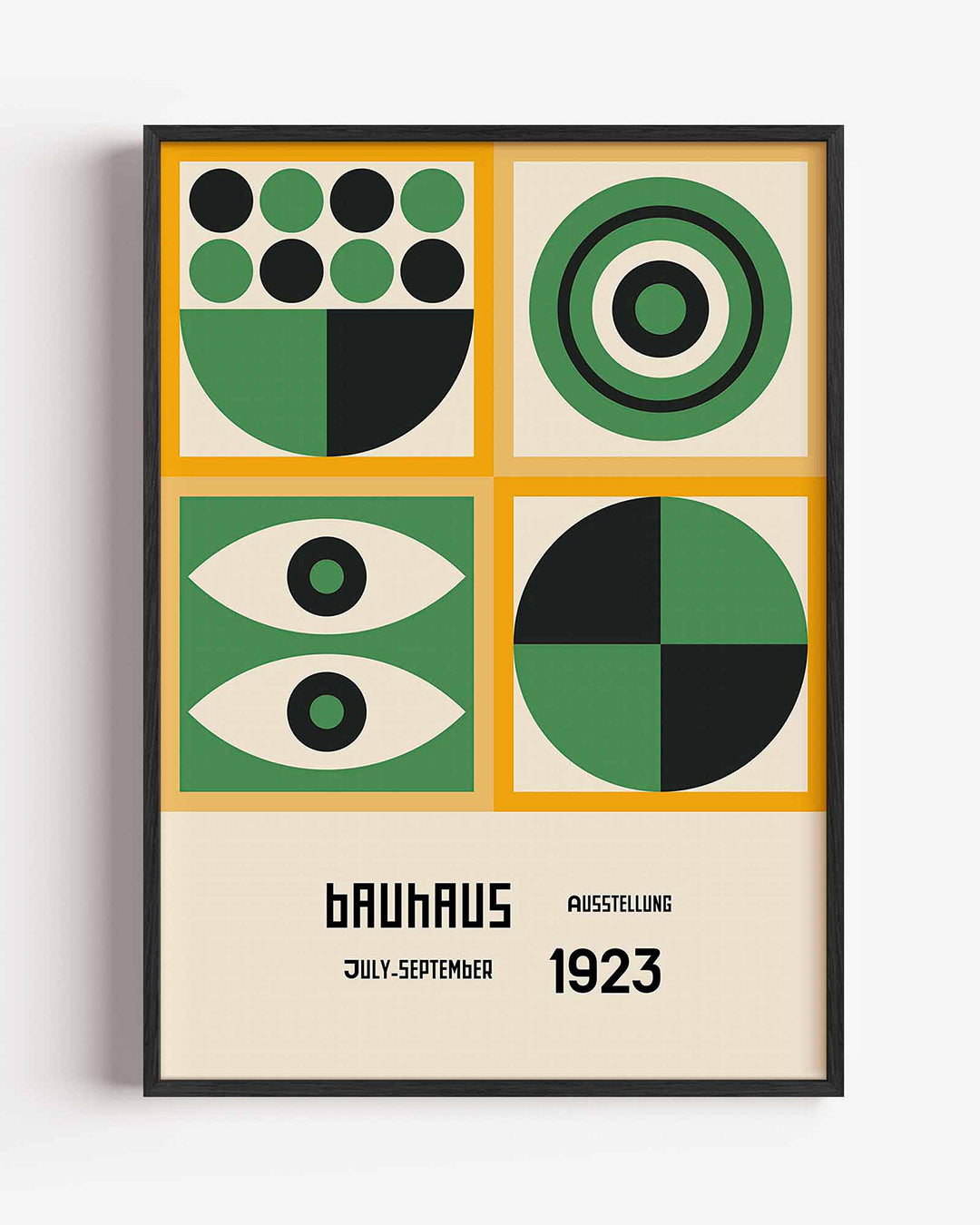 Vorm en balans – staande Bauhaus poster als wanddecoratie