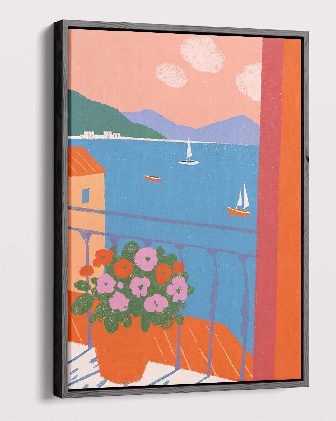Uitzicht vanaf het Balkon – dibond kunstwerk als wanddecoratie