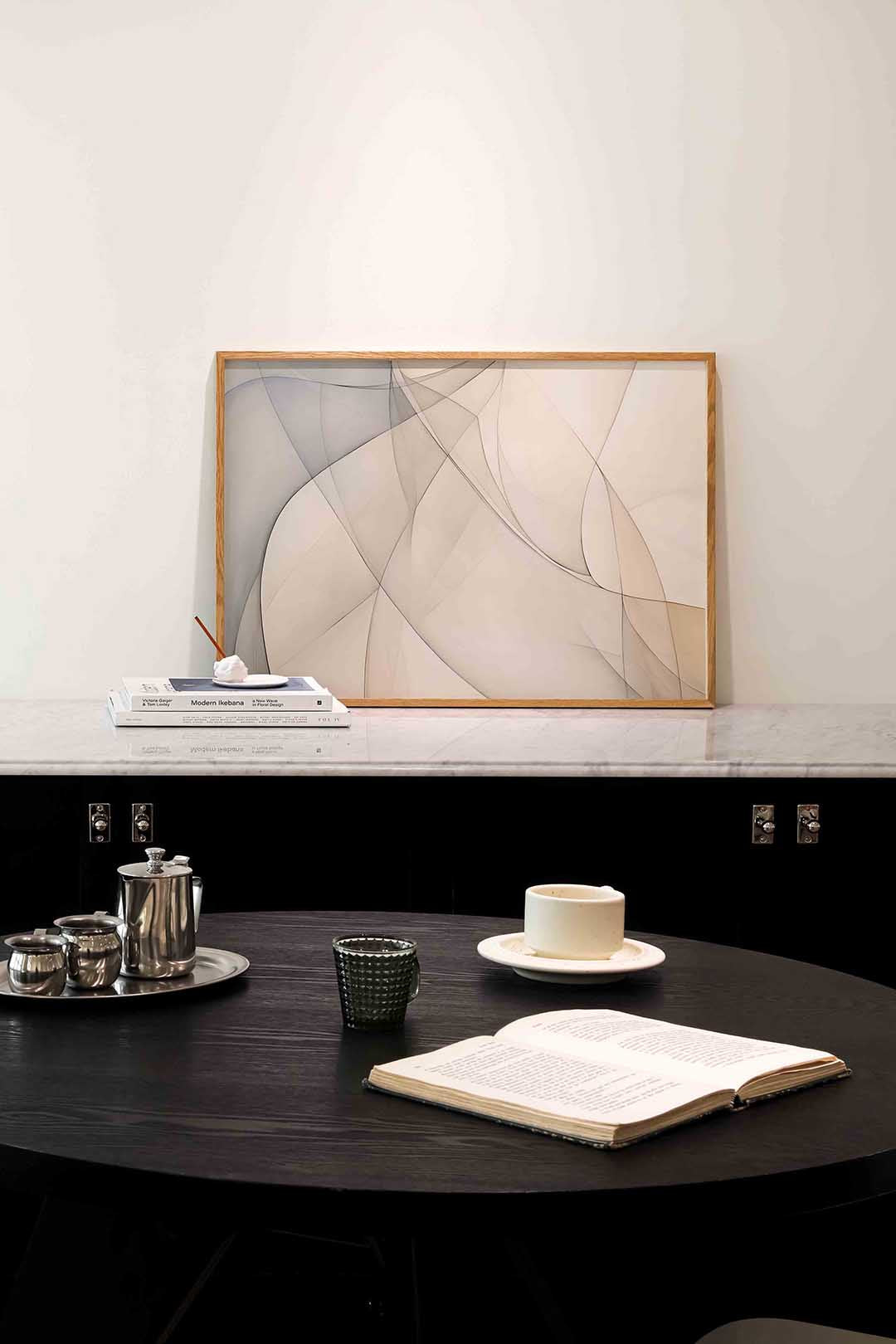 Abstracte lijnen – abstracte poster in liggend formaat
