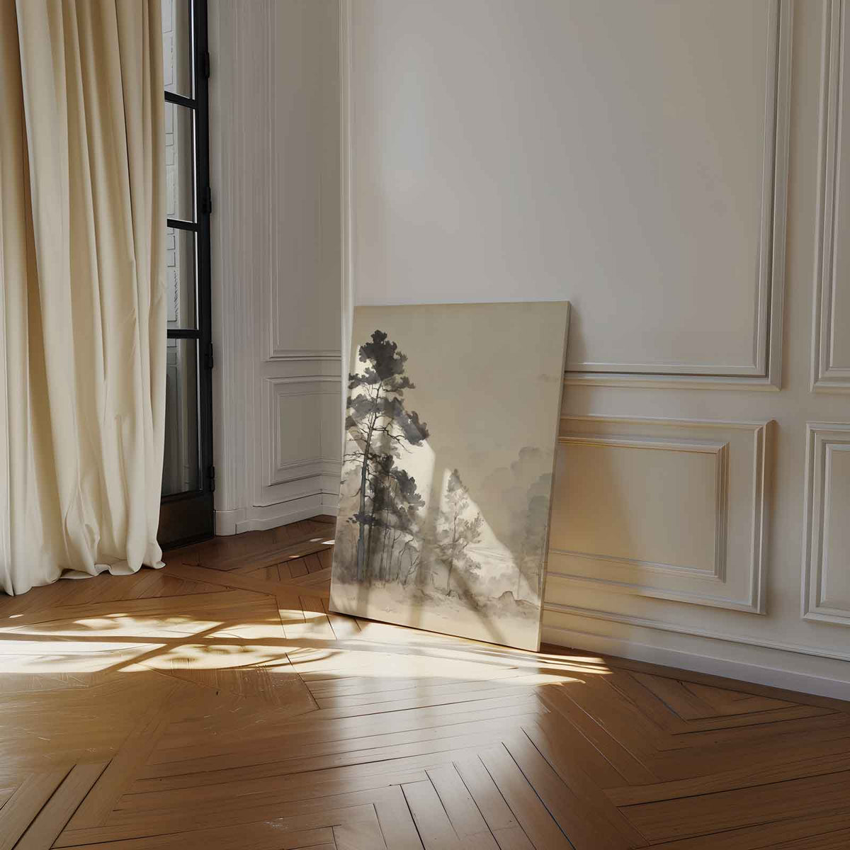 Mystieke Boslandschap – plexiglas wanddecoratie in portret formaat