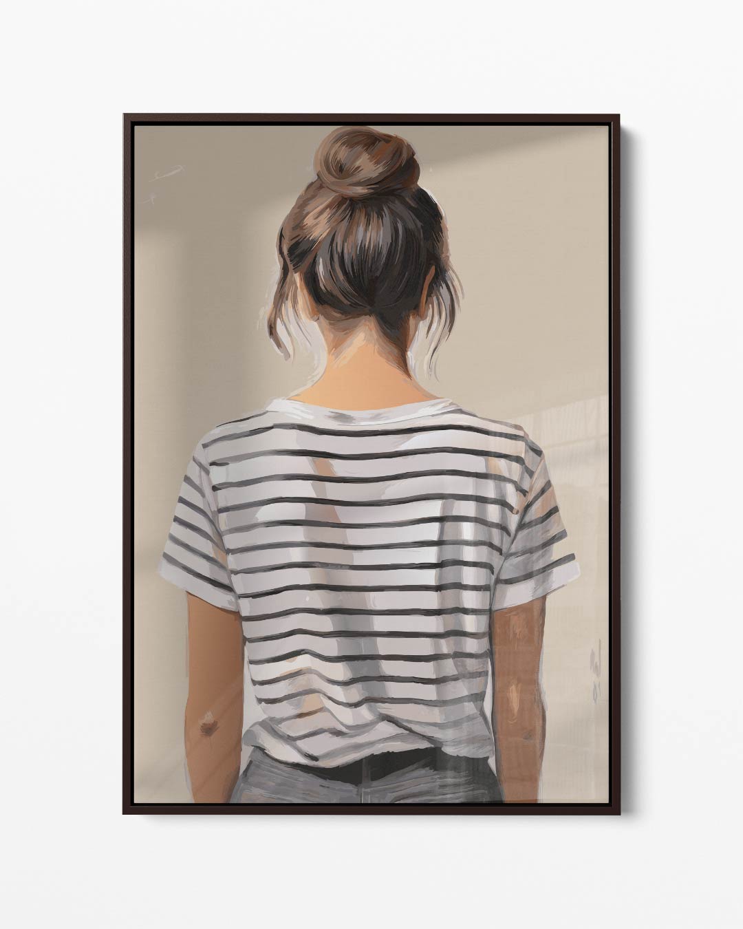 Stijlvolle Terugblik Portret – portret kunstwerk als wanddecoratie
