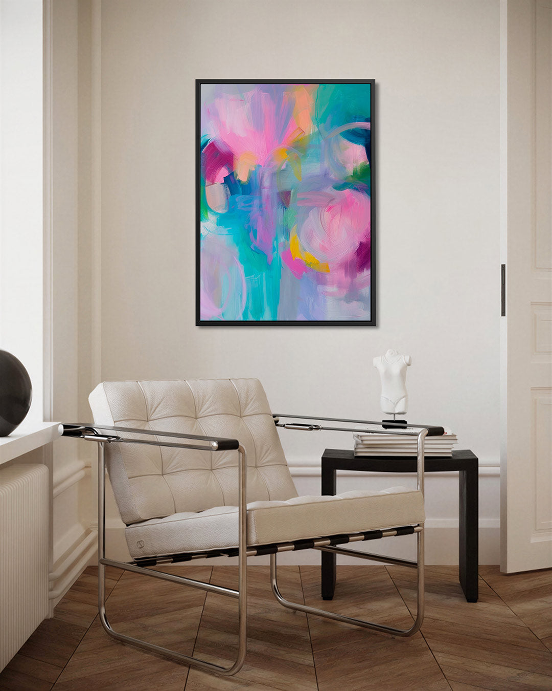 Kleurrijke vormen – staand wanddecoratie kunstwerk