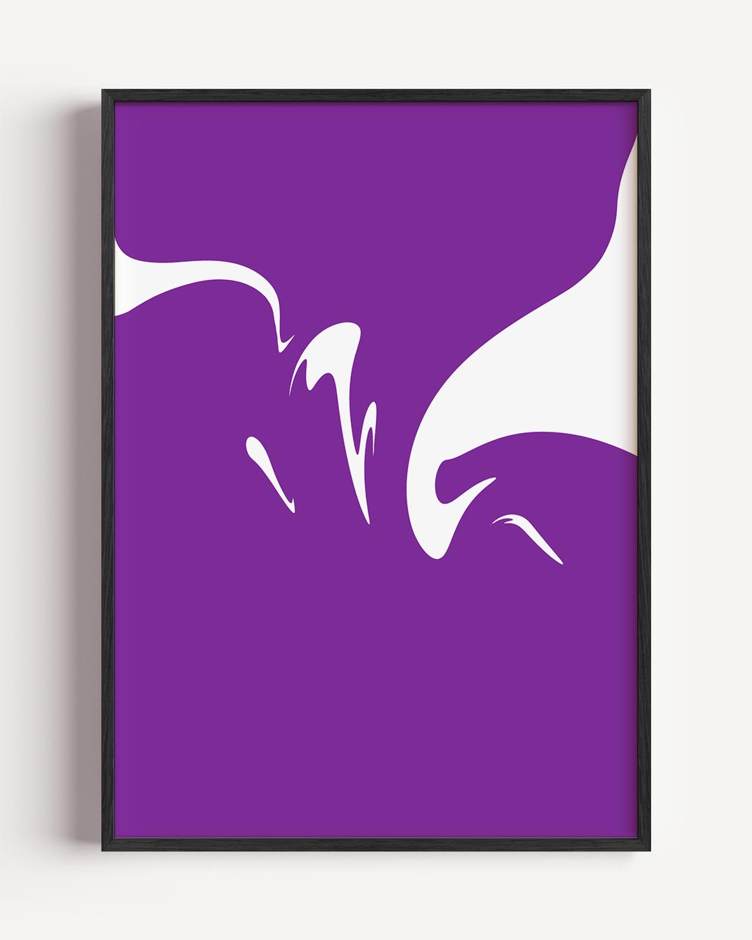 Stijlvolle Paarse Abstracte Kunstposter – kleurrijke abstracte portret poster als wanddecoratie