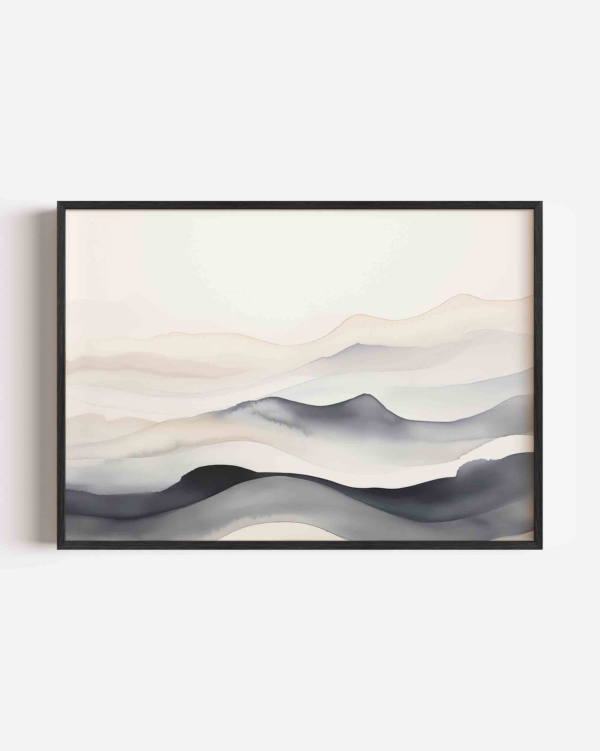 Golvende lijnen – abstracte landscape poster als wanddecoratie