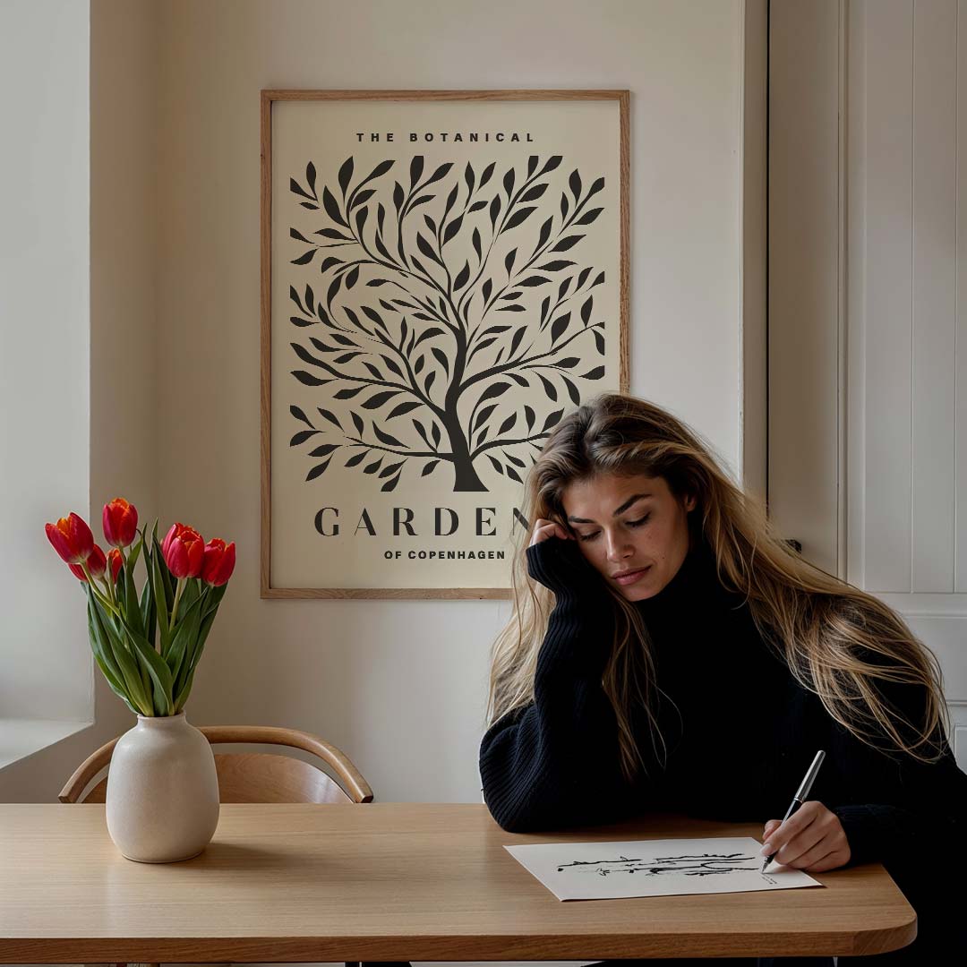 Botanische Tuin Poster Kopenhagen – bloemen poster in staand formaat