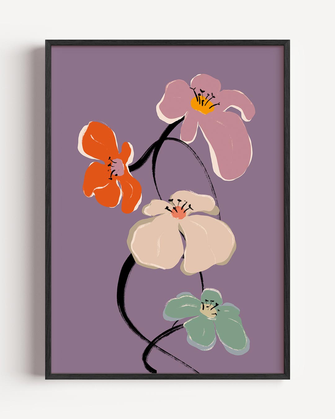 Stijlvolle Bloemenpracht – bloemen portret poster als wanddecoratie