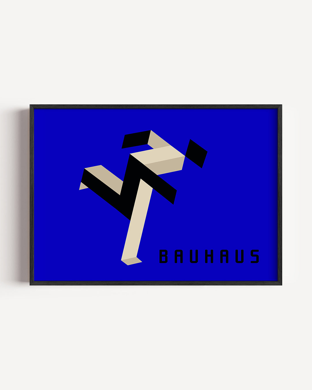 Dynamische vormstructuur – liggende Bauhaus poster als wanddecoratie