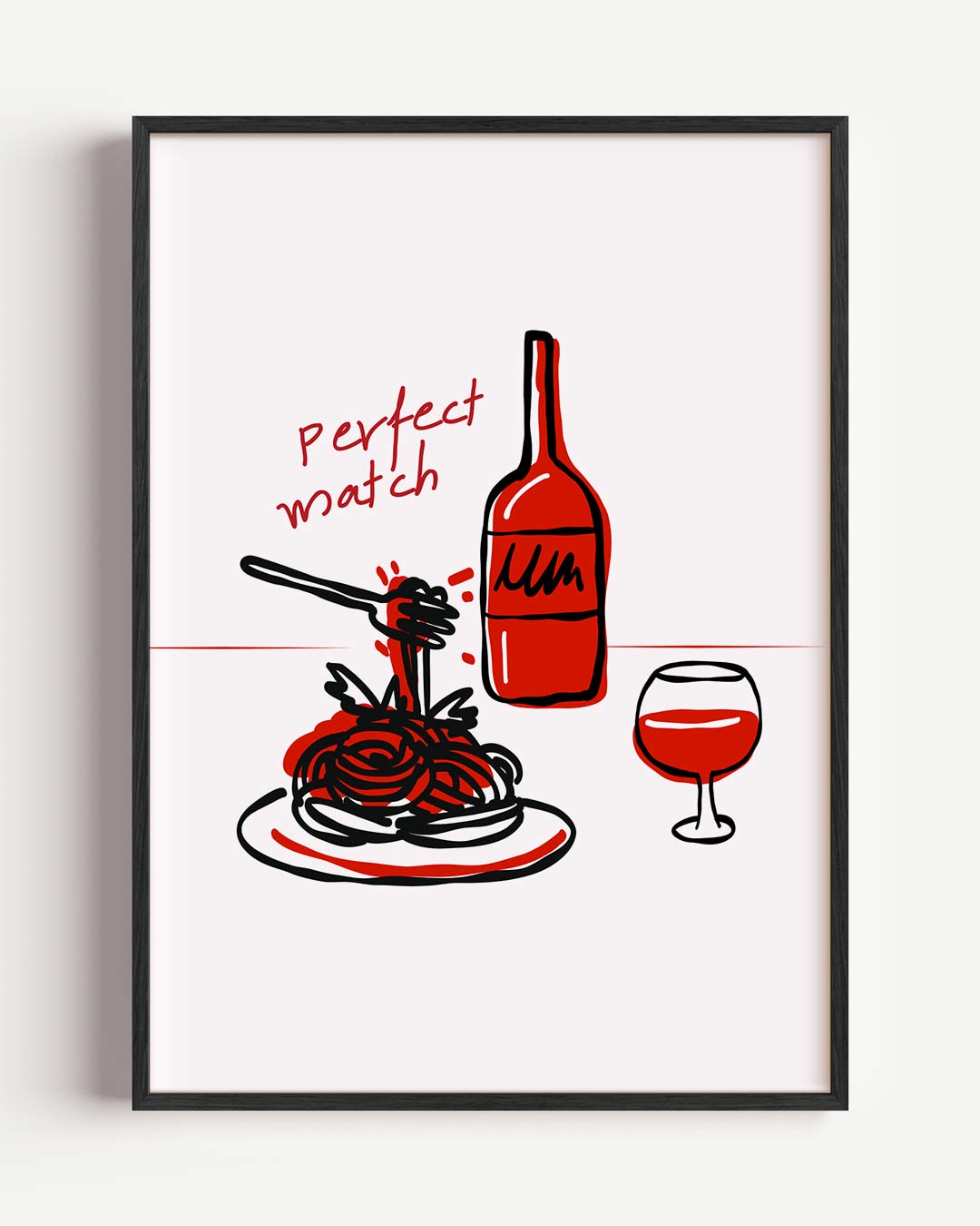 Perfect Match – keuken portret poster als wanddecoratie