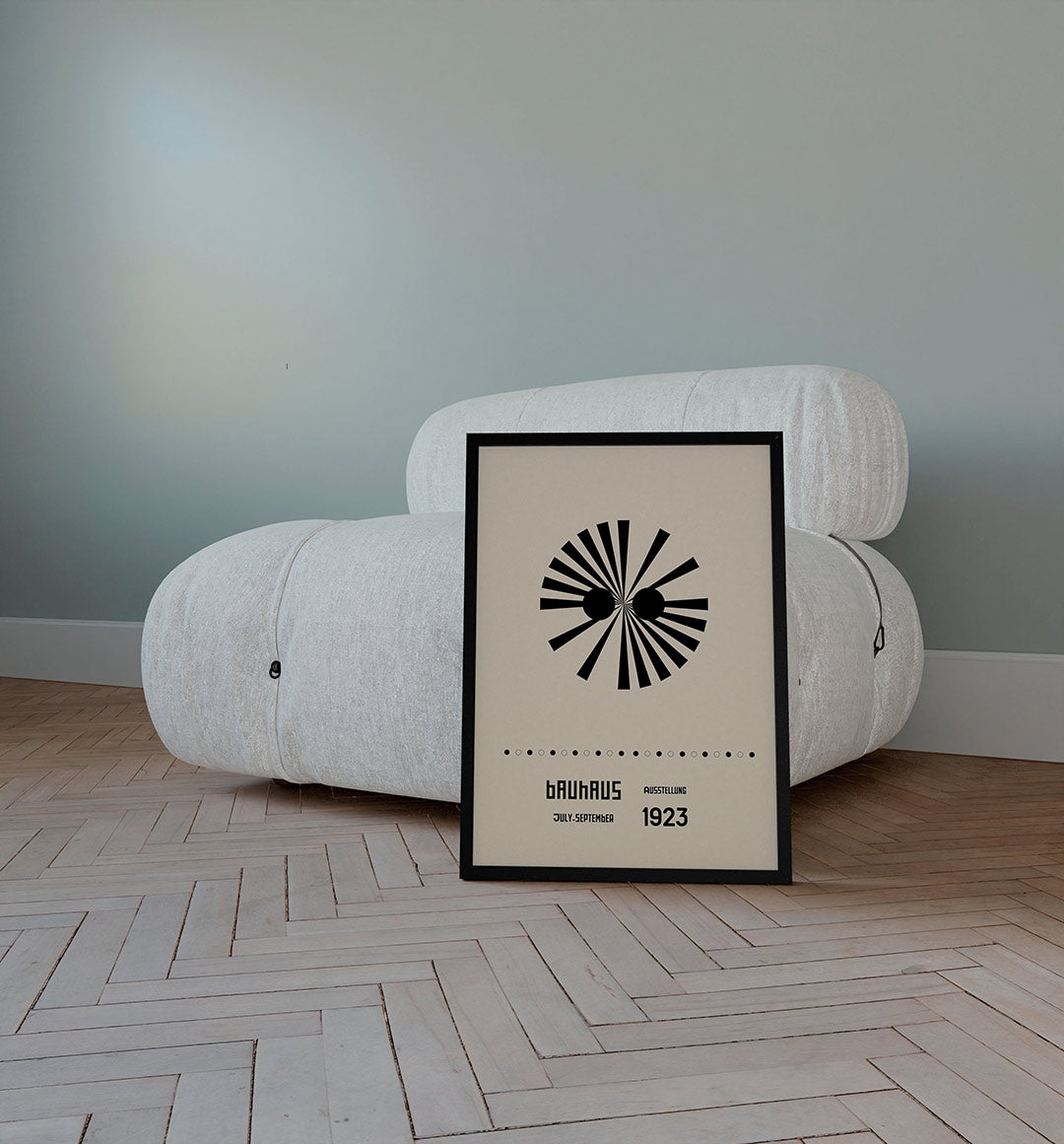Vorm en ritme – staande Bauhaus poster voor aan de muur
