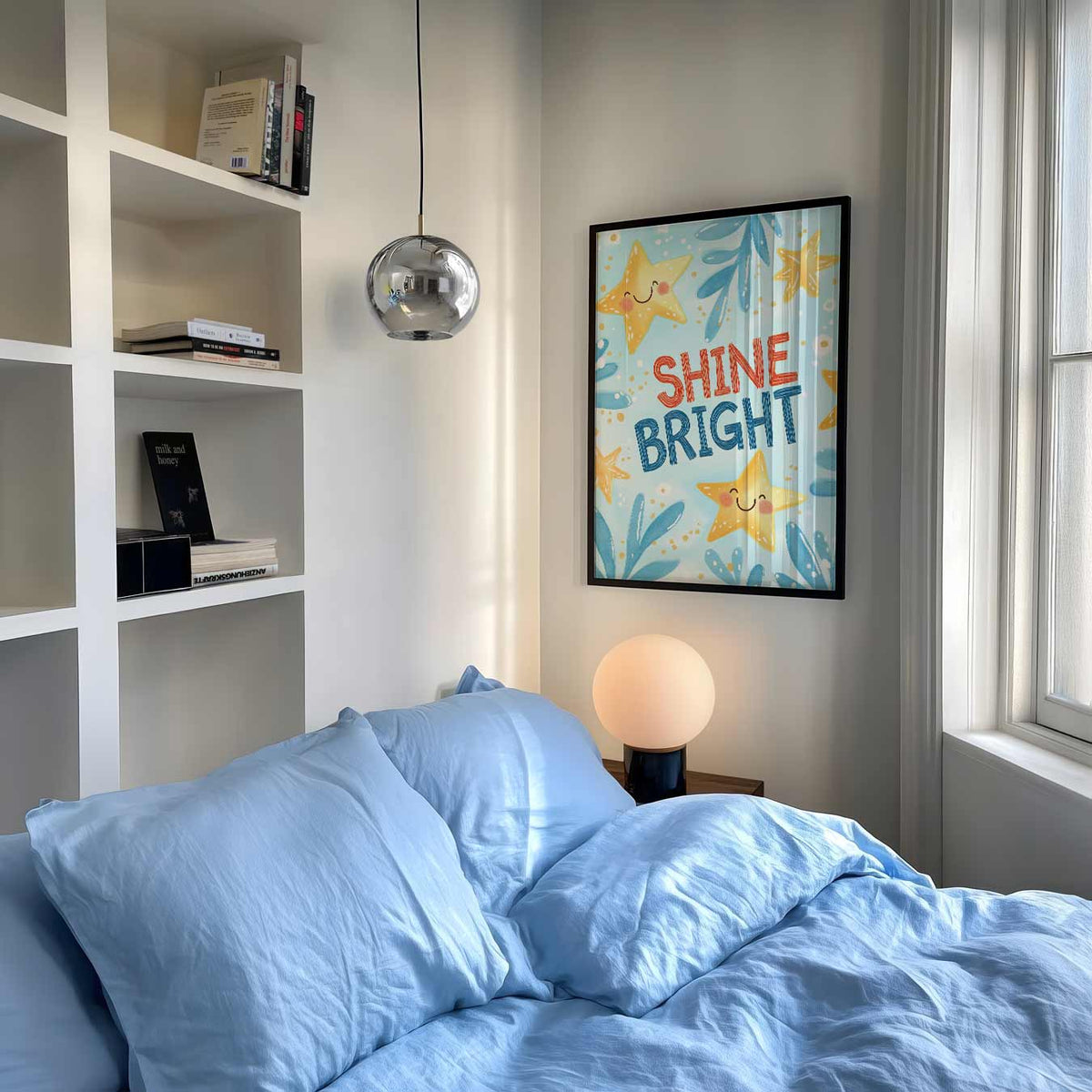 Shine Bright Sterrenposter – staande muurposter voor de kinderkamer
