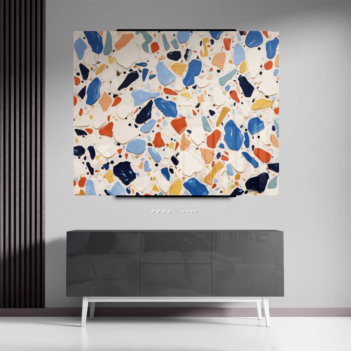 Levendig Terrazzo Inspiratie – canvas kunstwerk als wanddecoratie
