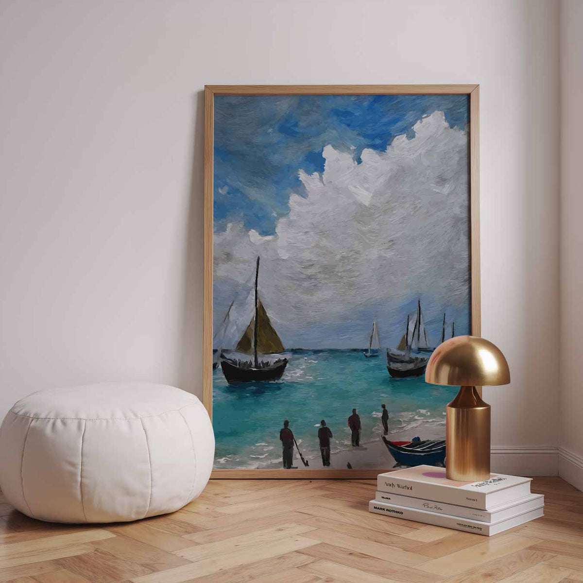 Strandavontuur Schilderij – zomerse wandkunst als portret poster