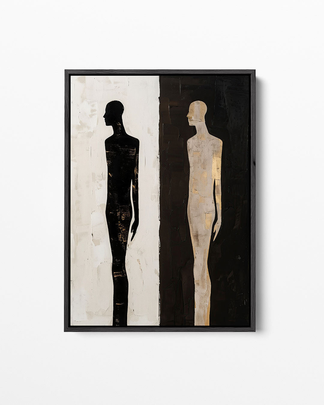 Tegenovergestelde figuren – staand wanddecoratie kunstwerk